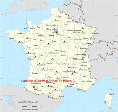 Carte de Castillon (Canton d'Arthez-de-Béarn)